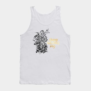 Valentine with Black Roses Tank Top